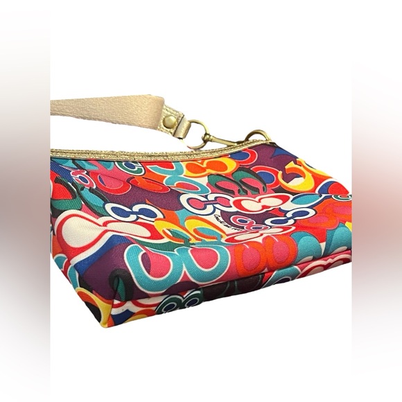 Coach Poppy pop C Rate Gold Multicolored crossbody 43031! COMES WITH POPPY BOX - Picture 4 of 10